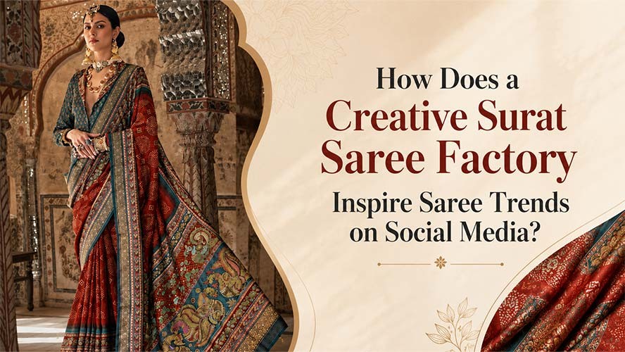 How Does a Creative Surat Saree Factory Inspire Saree Trends on Social Media