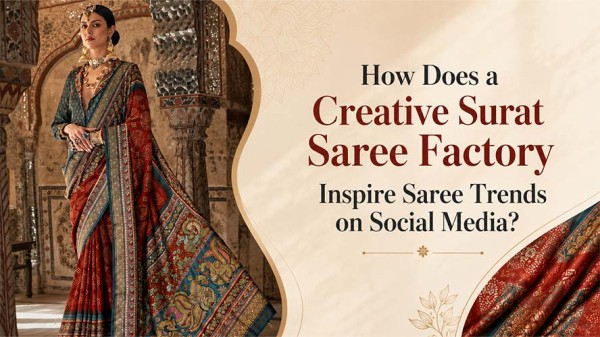How Does a Creative Surat Saree Factory Inspire Saree Trends on Social Media