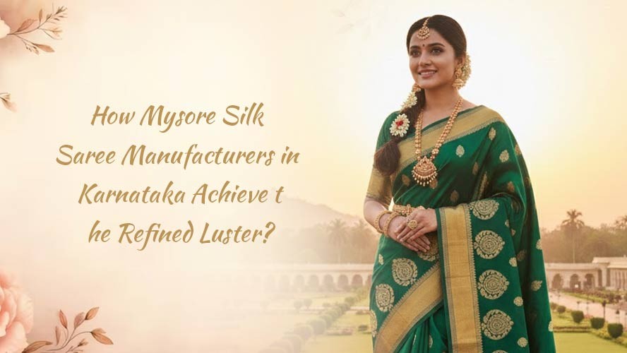 How Mysore Silk Saree Manufacturers in Karnataka Achieve the Refined Luster