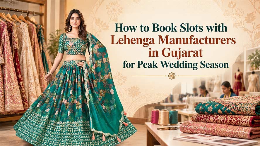 How to Book Slots with Lehenga Manufacturers in Gujarat for Peak Wedding Season