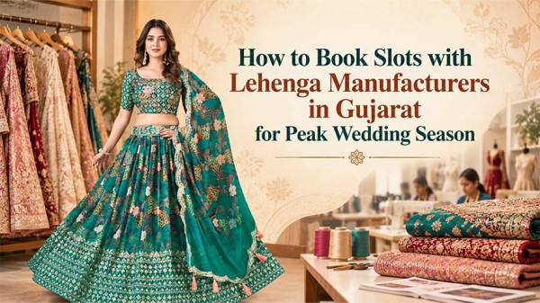 How to Book Slots with Lehenga Manufacturers in Gujarat for Peak Wedding Season