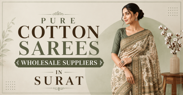 Pure Cotton Sarees Wholesale Suppliers in Surat
