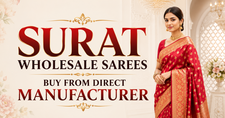 Surat Saree Wholesale – Buy Wholesale Sarees Direct from Manufacturer | Ajmera Fashion
