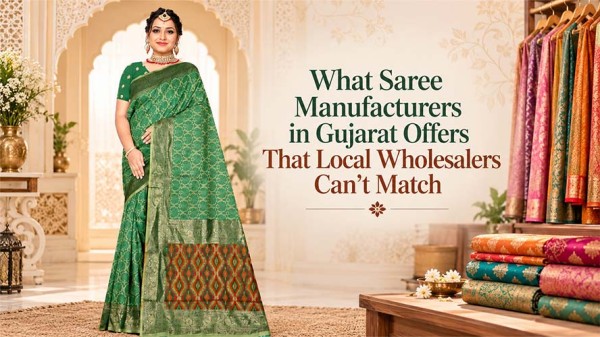 What Saree Manufacturers in Gujarat Offers That Local Wholesalers Can’t Match