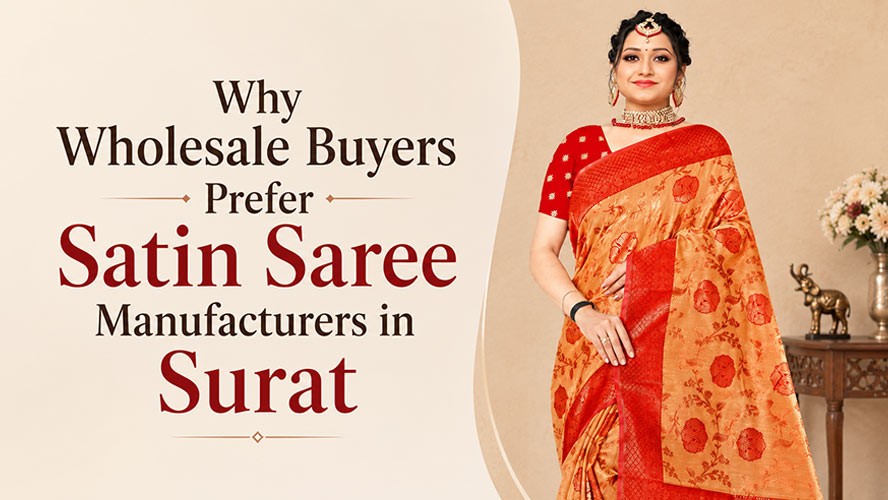 Why Wholesale Buyers Prefer Satin Saree Manufacturers in Surat