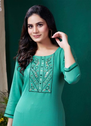 Cotton Embroidered Kurti Manufacturers in Surat