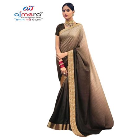 Dyed Fancy Matching Saree Manufacturers in Surat