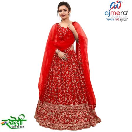 Georgette Embroidery Bridal Lehenga Manufacturers in Surat