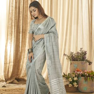 Linen Silk Saree in Surat