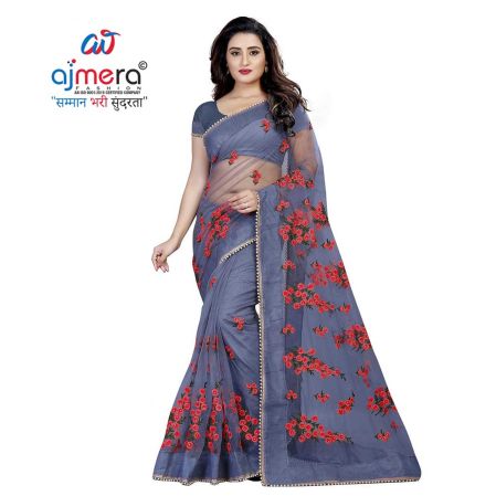 Net Embroidery Sarees Manufacturers in Surat