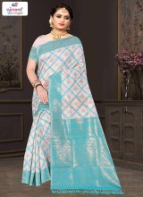 Elegant Banarasi Fancy Cotton Saree with Ornate Detailing