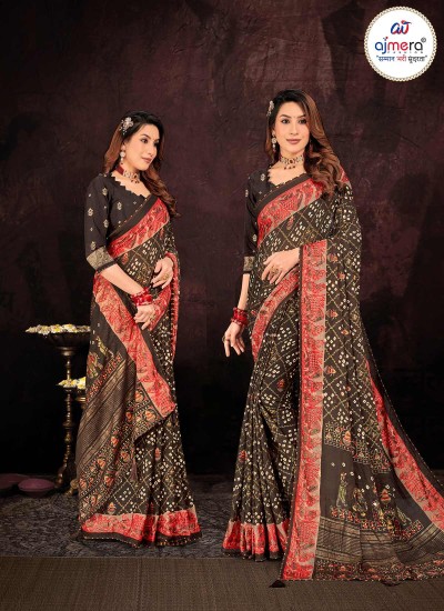  New 2024 Collection Block Printed Saree - Ajmera Fashion Limited  Manufacturers, Suppliers in Surat