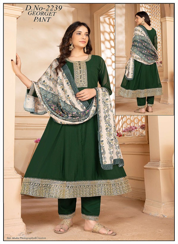 Buy Designer Suits Online for Weddings  Ajmera Fashion Limited Anarkali  Suit in Surat
