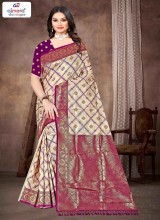 Classic Banarasi Cotton Saree with Traditional Weave
