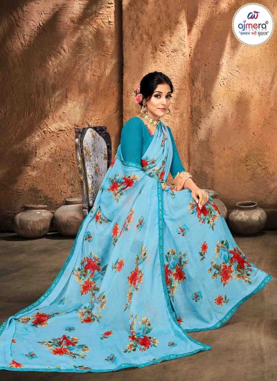 Designer Chiffon Saree – High-Fashion Elegance with Artistic Flair Manufacturers, Suppliers, Exporters in Surat