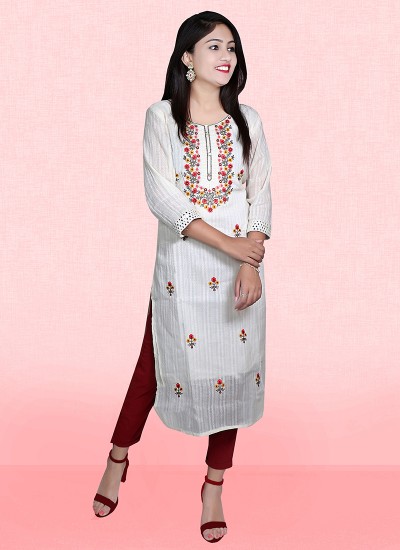 Embroidered Khadi Suit for Festive Season Manufacturers, Suppliers in Surat