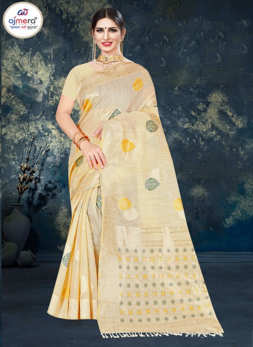 Lightweight Cotton Saree for Daily Wear with Minimal Motifs and Soft Breathable Fabric for Women