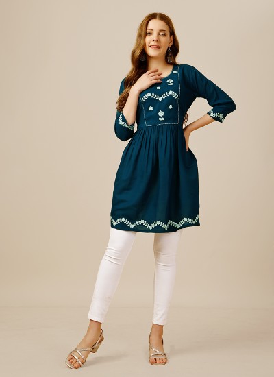 Floral Print Short Kurtis – Bulk Purchase Manufacturers, Suppliers in Surat